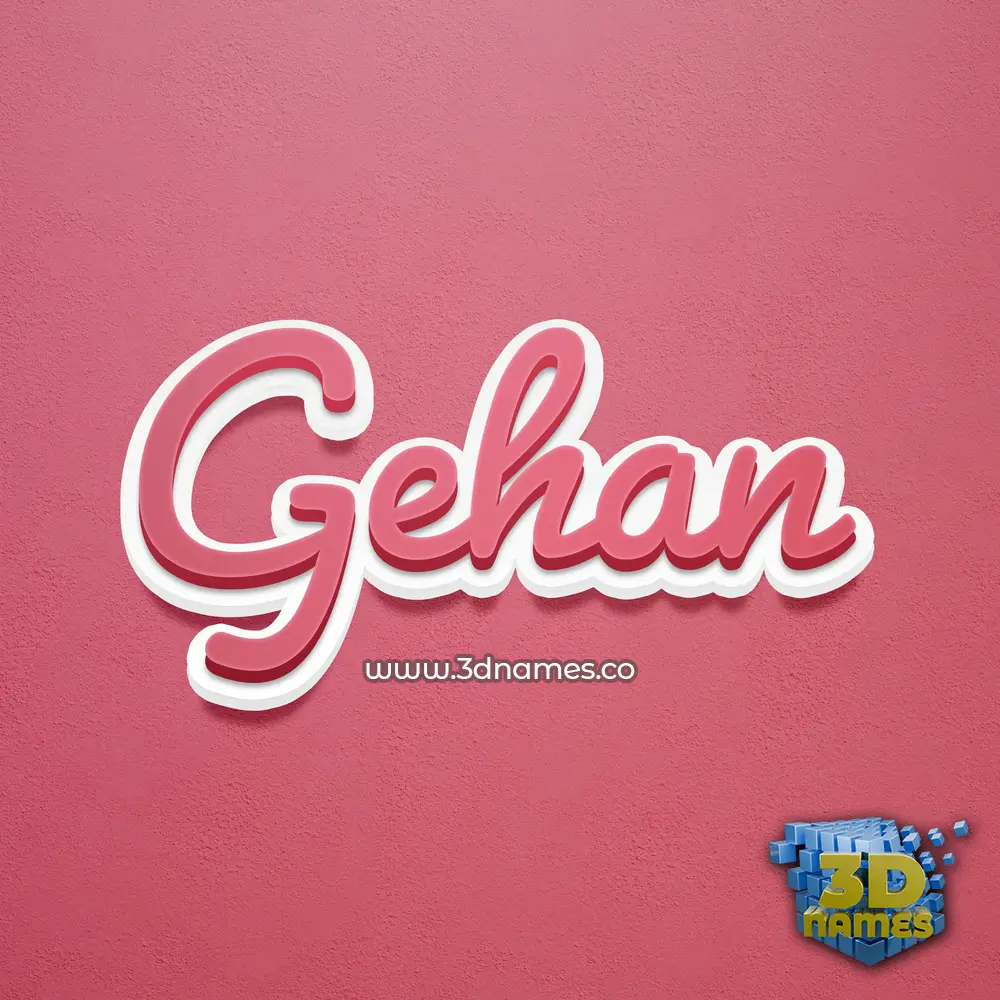 gehan in Red Scribble style - 3D name wallpaper
