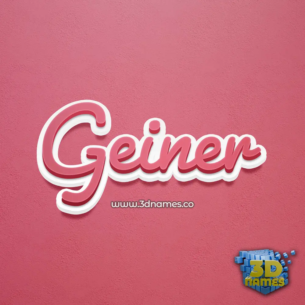 geiner in Red Scribble style - 3D name wallpaper