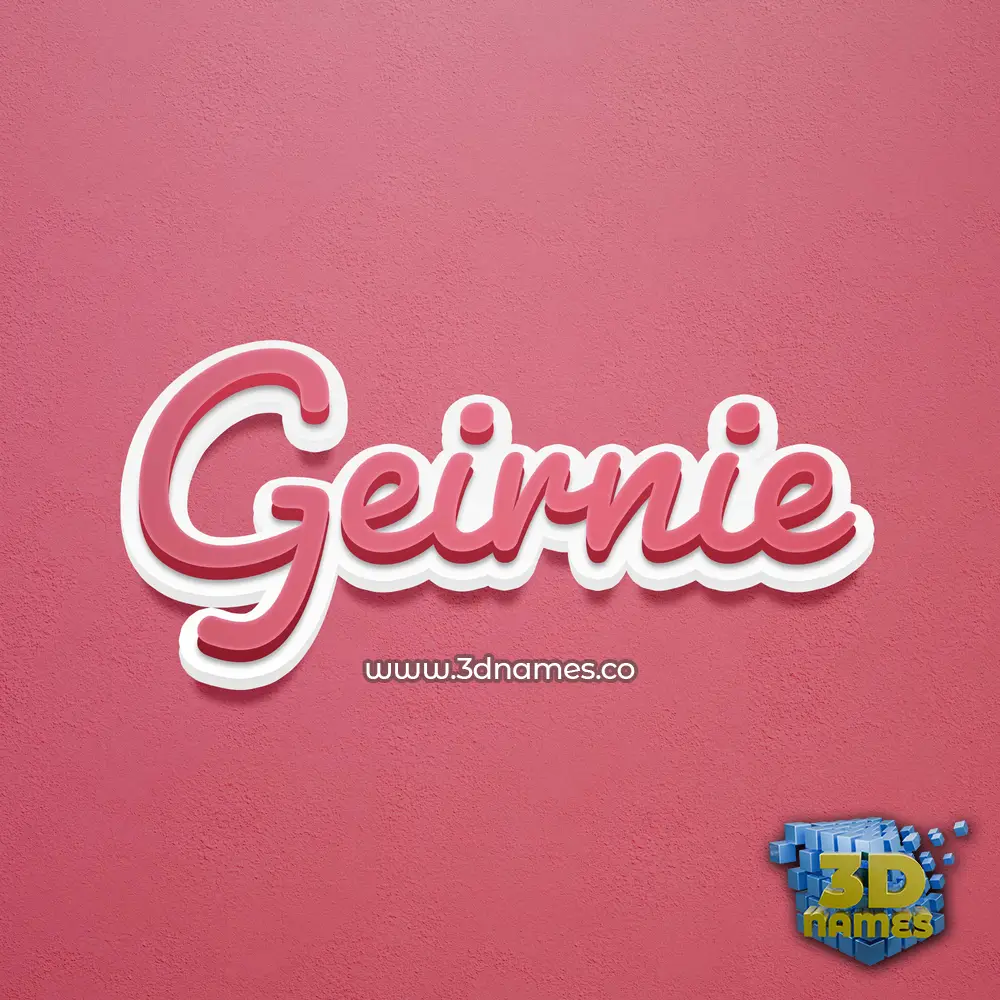 geirnie in Red Scribble style - 3D name wallpaper
