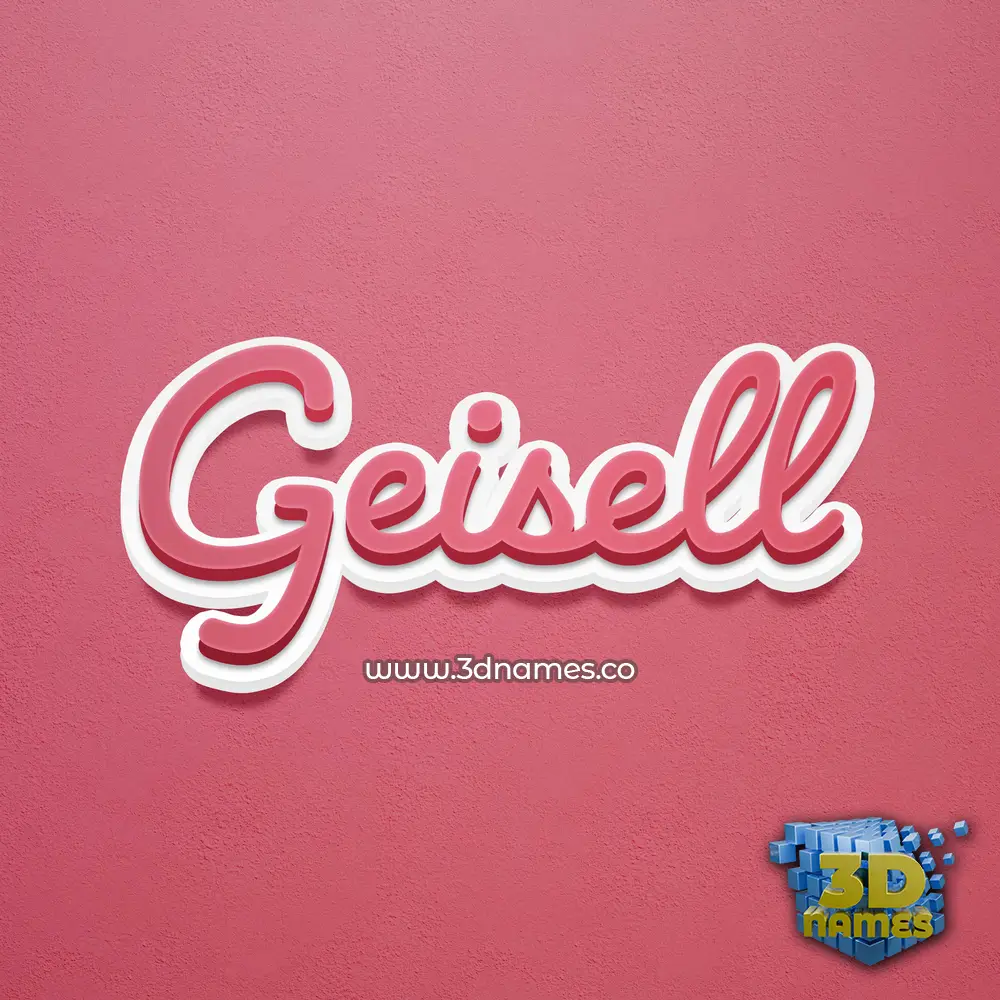 geisell in Red Scribble style - 3D name wallpaper