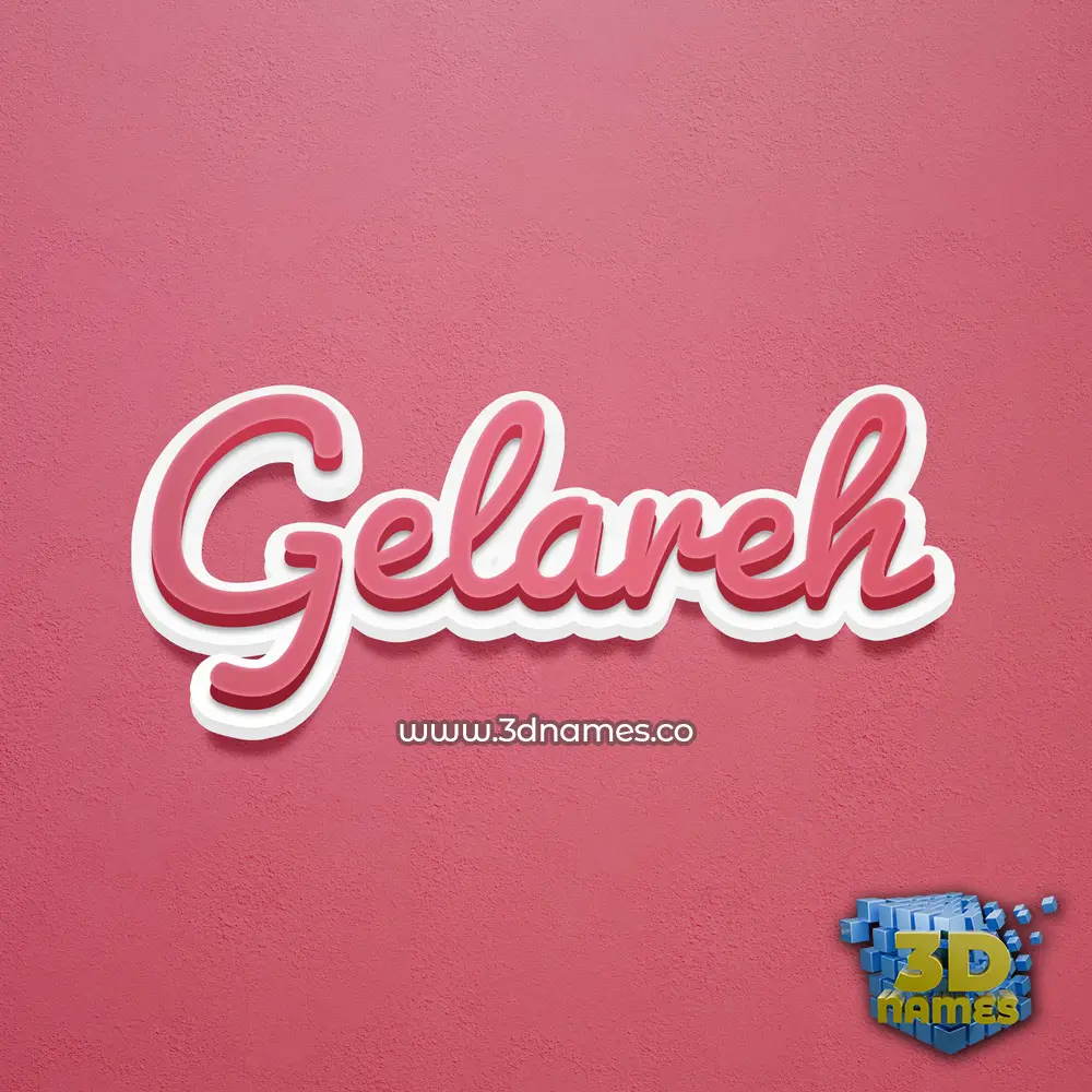 gelareh in Red Scribble style - 3D name wallpaper