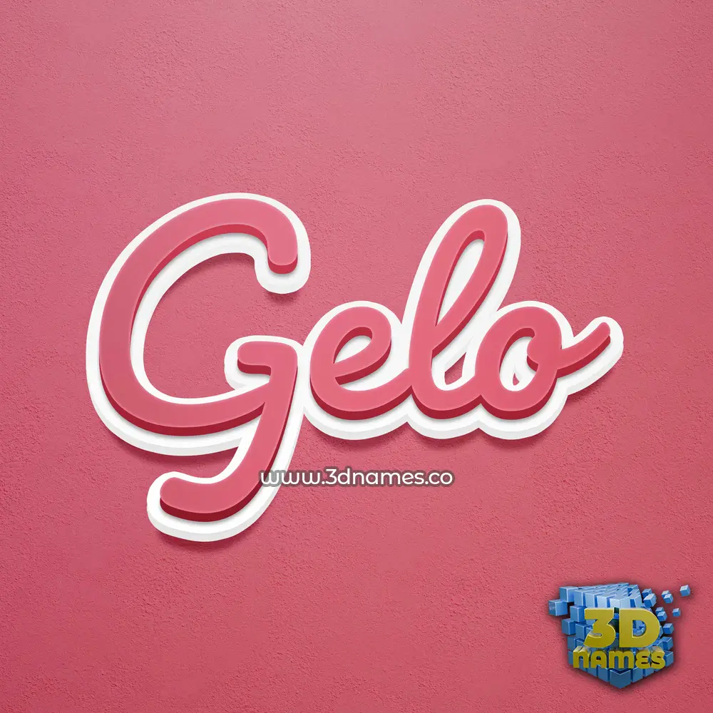 gelo in Red Scribble style - 3D name wallpaper