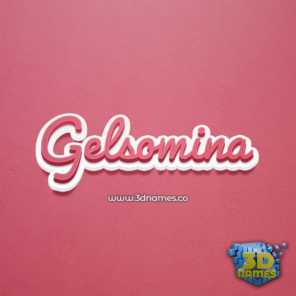gelsomina in Red Scribble style - 3D name wallpaper