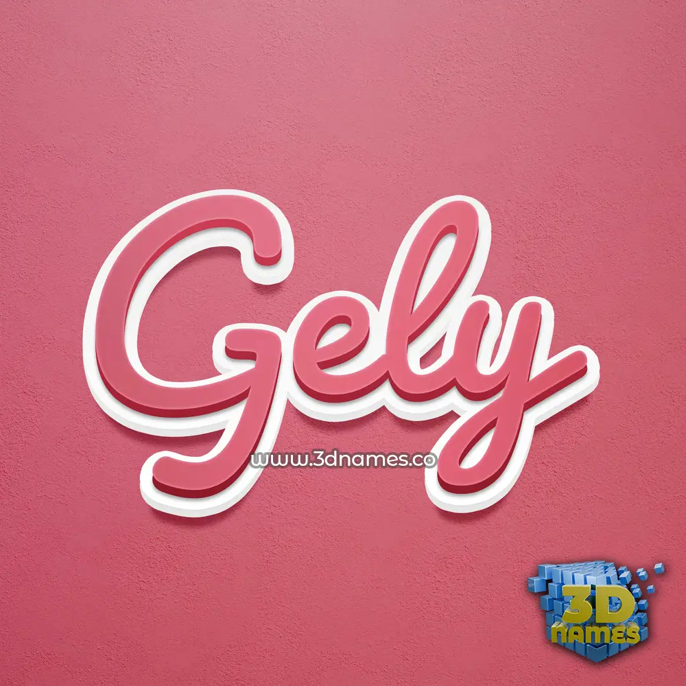 gely in Red Scribble style - 3D name wallpaper