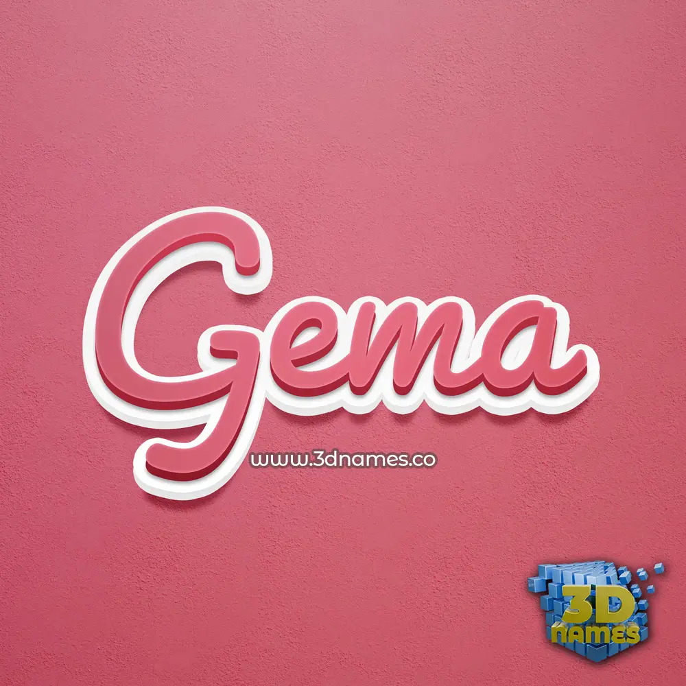 gema in Red Scribble style - 3D name wallpaper