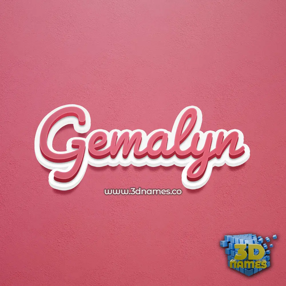 gemalyn in Red Scribble style - 3D name wallpaper