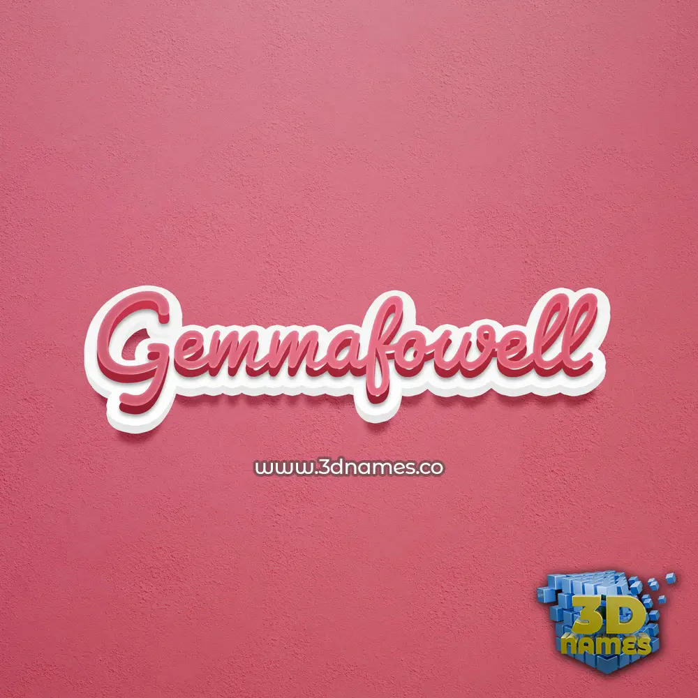 gemmafowell in Red Scribble style - 3D name wallpaper