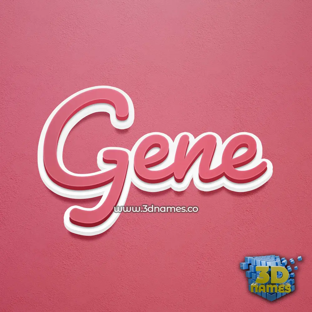 gene in Red Scribble style - 3D name wallpaper
