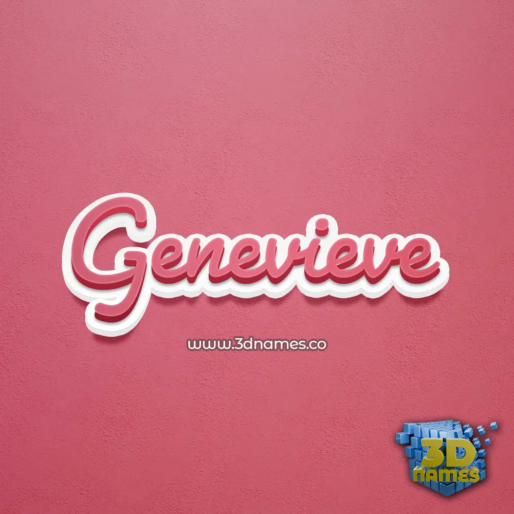 genevieve in Red Scribble style - 3D name wallpaper
