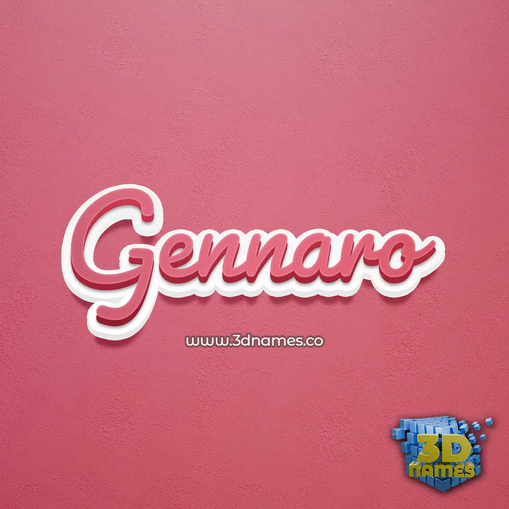 gennaro in Red Scribble style - 3D name wallpaper