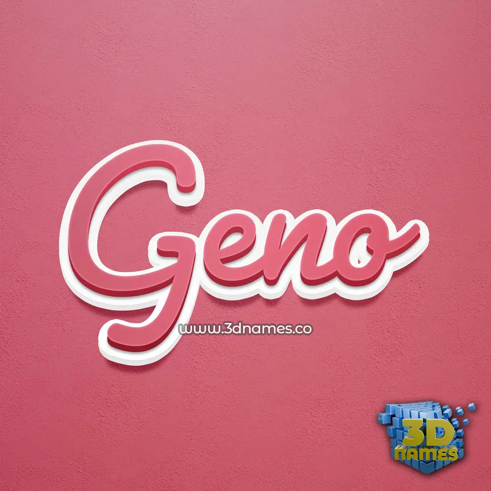 geno in Red Scribble style - 3D name wallpaper