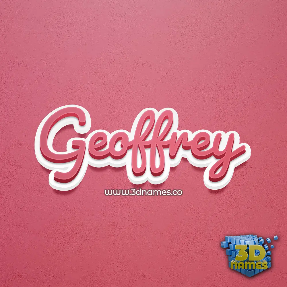 geoffrey in Red Scribble style - 3D name wallpaper