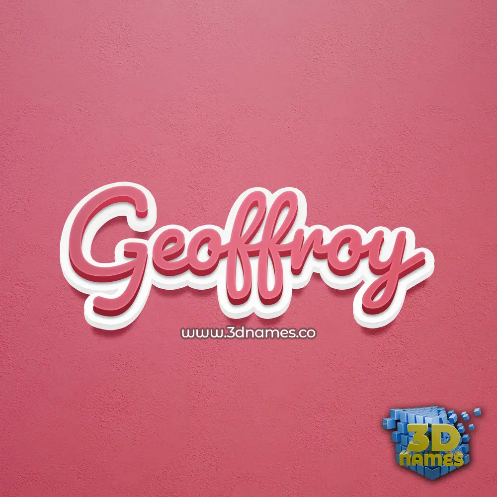 geoffroy in Red Scribble style - 3D name wallpaper