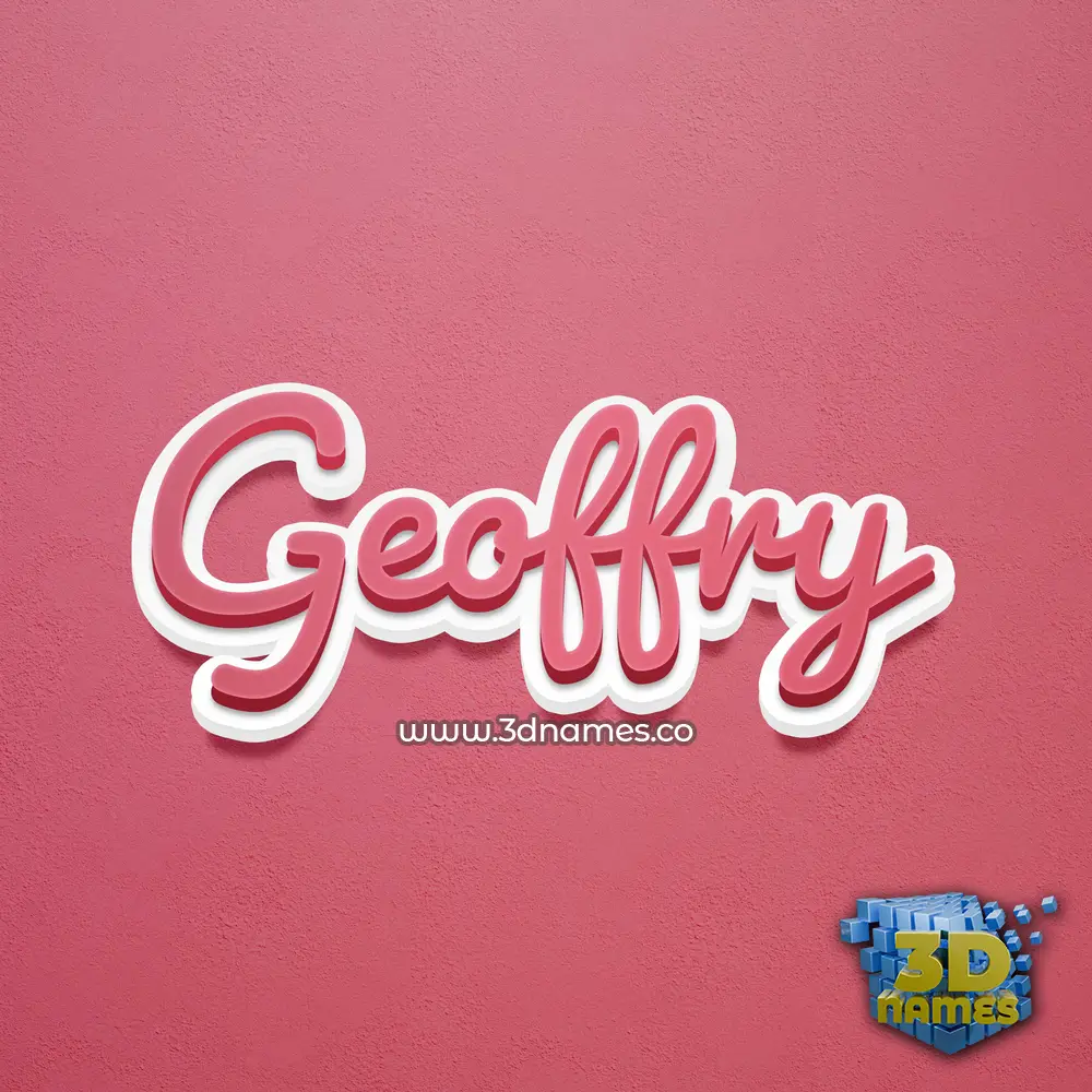 geoffry in Red Scribble style - 3D name wallpaper