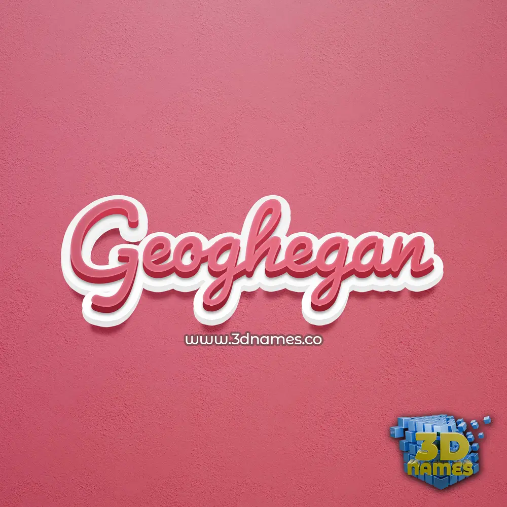 geoghegan in Red Scribble style - 3D name wallpaper