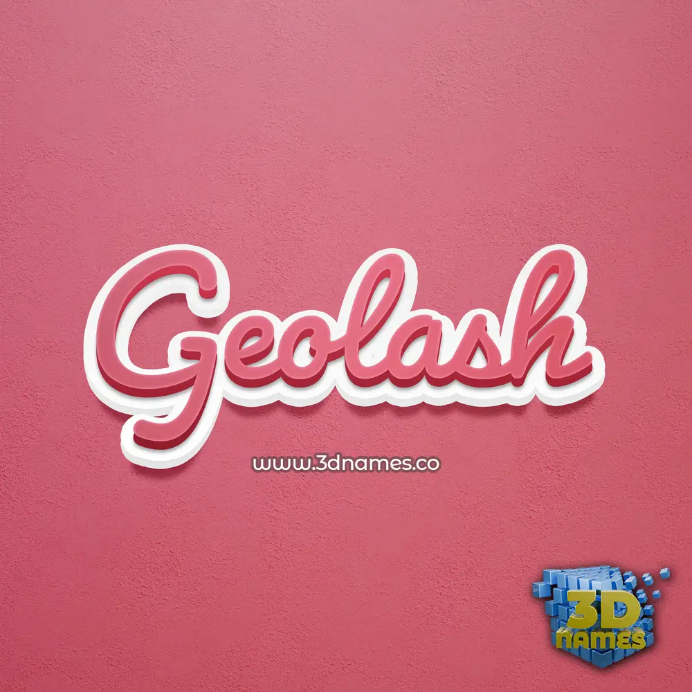 geolash in Red Scribble style - 3D name wallpaper