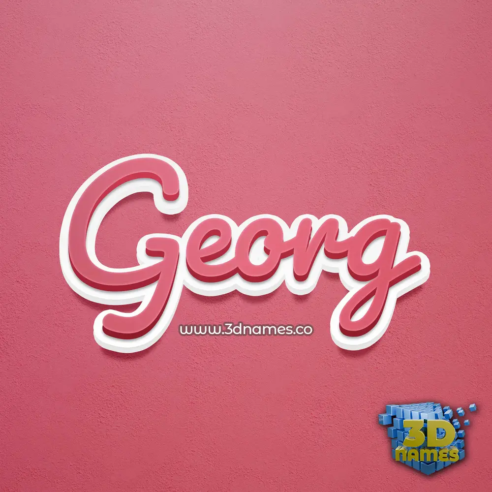 georg in Red Scribble style - 3D name wallpaper