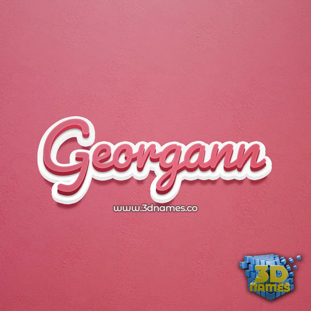 georgann in Red Scribble style - 3D name wallpaper