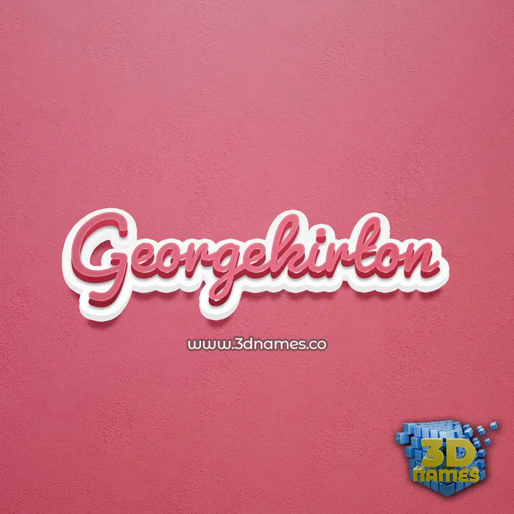 georgekirton in Red Scribble style - 3D name wallpaper