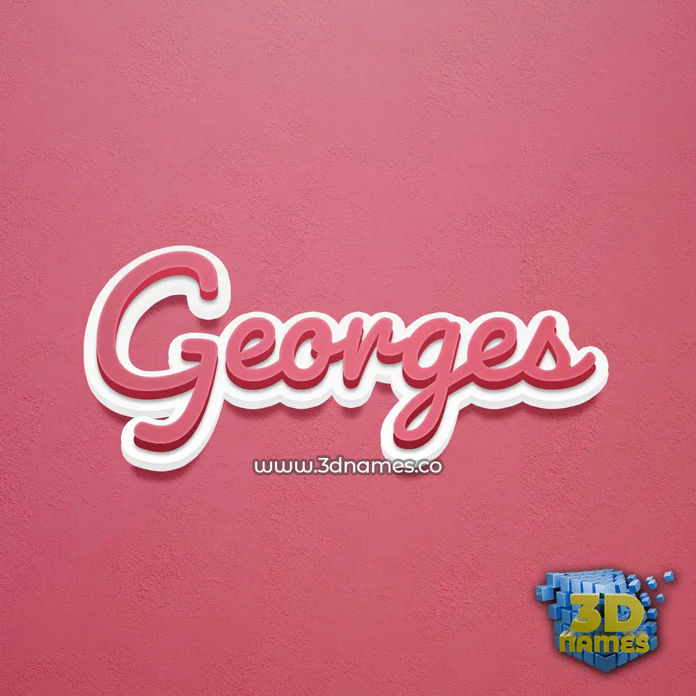 georges in Red Scribble style - 3D name wallpaper
