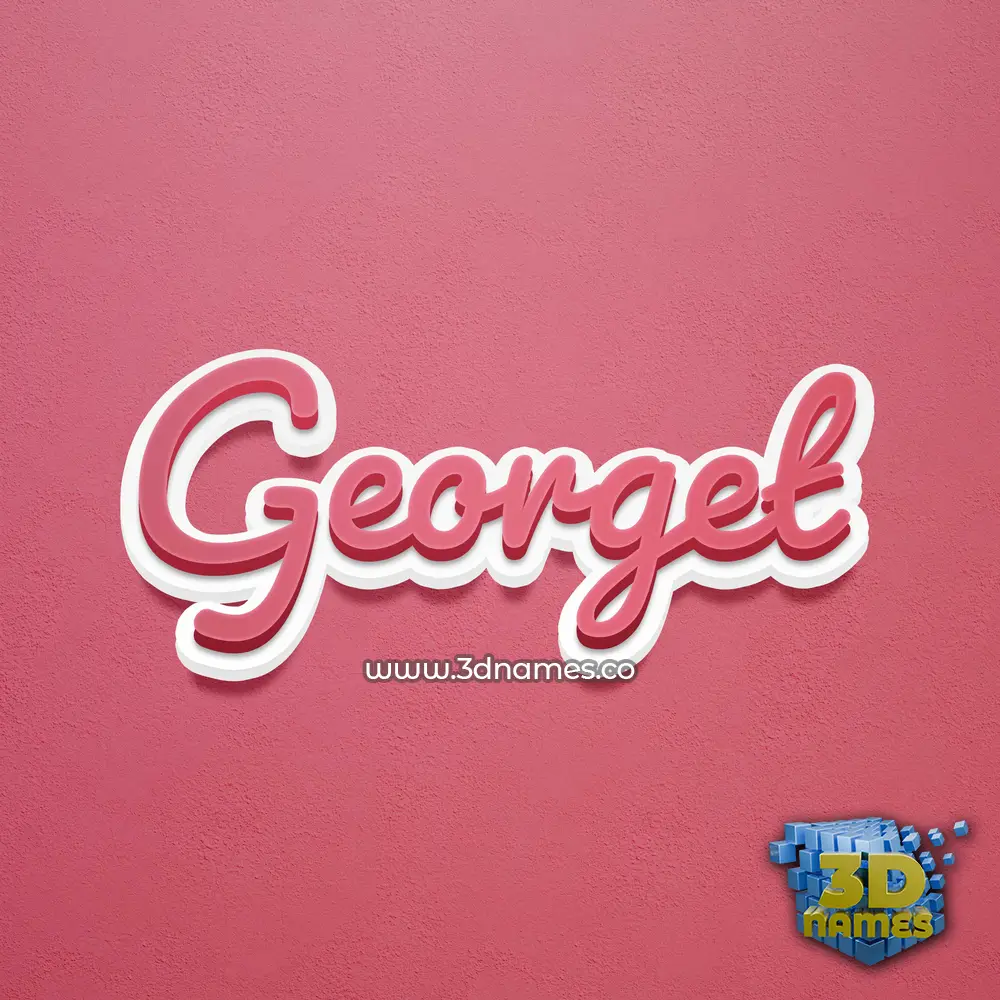 georget in Red Scribble style - 3D name wallpaper