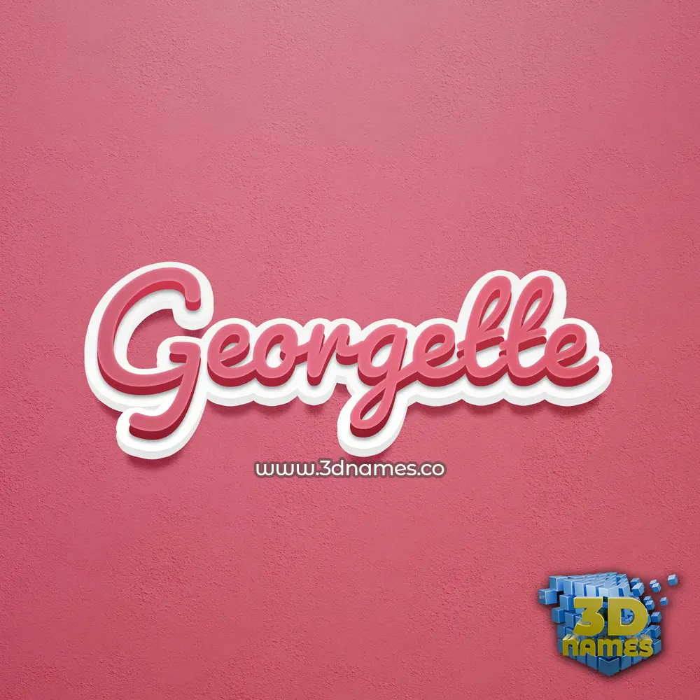 georgette in Red Scribble style - 3D name wallpaper