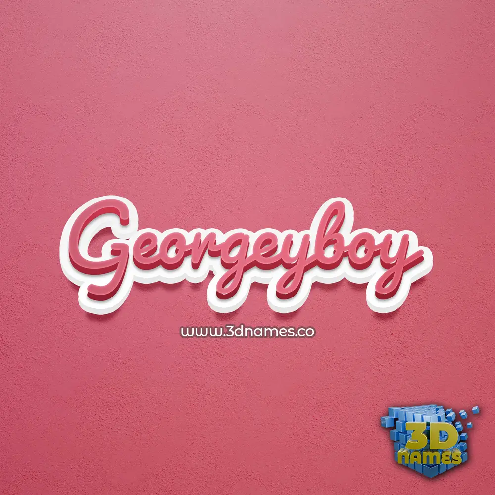 georgeyboy in Red Scribble style - 3D name wallpaper