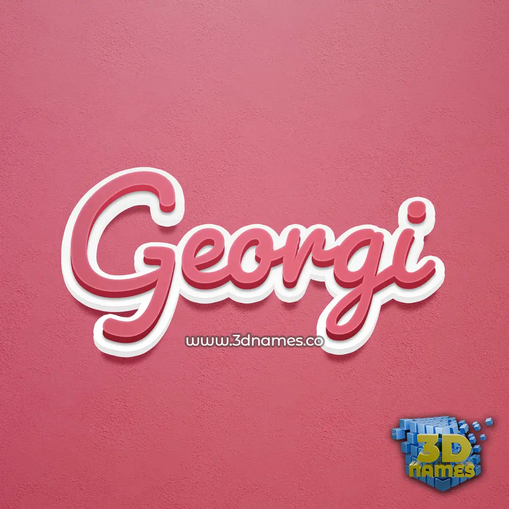 georgi in Red Scribble style - 3D name wallpaper