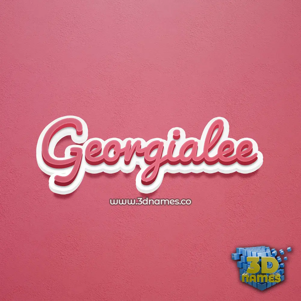 georgialee in Red Scribble style - 3D name wallpaper