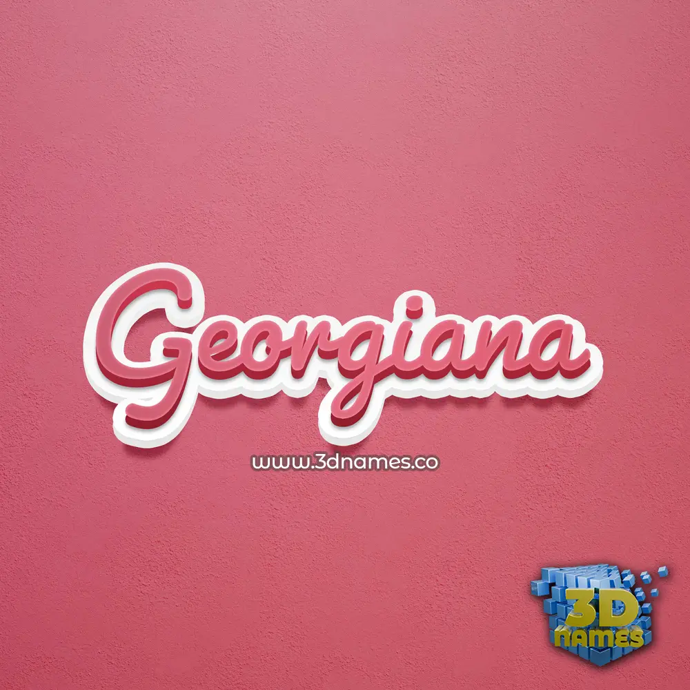 georgiana in Red Scribble style - 3D name wallpaper