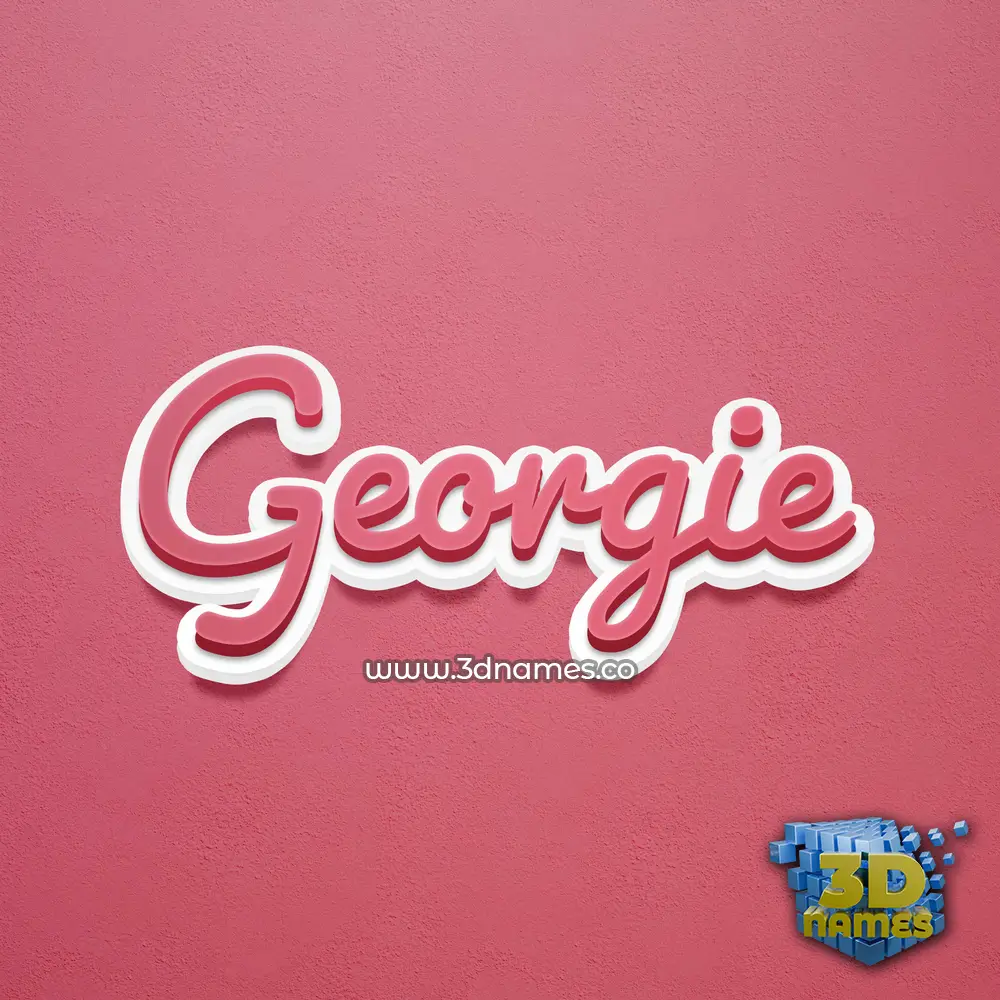 georgie in Red Scribble style - 3D name wallpaper