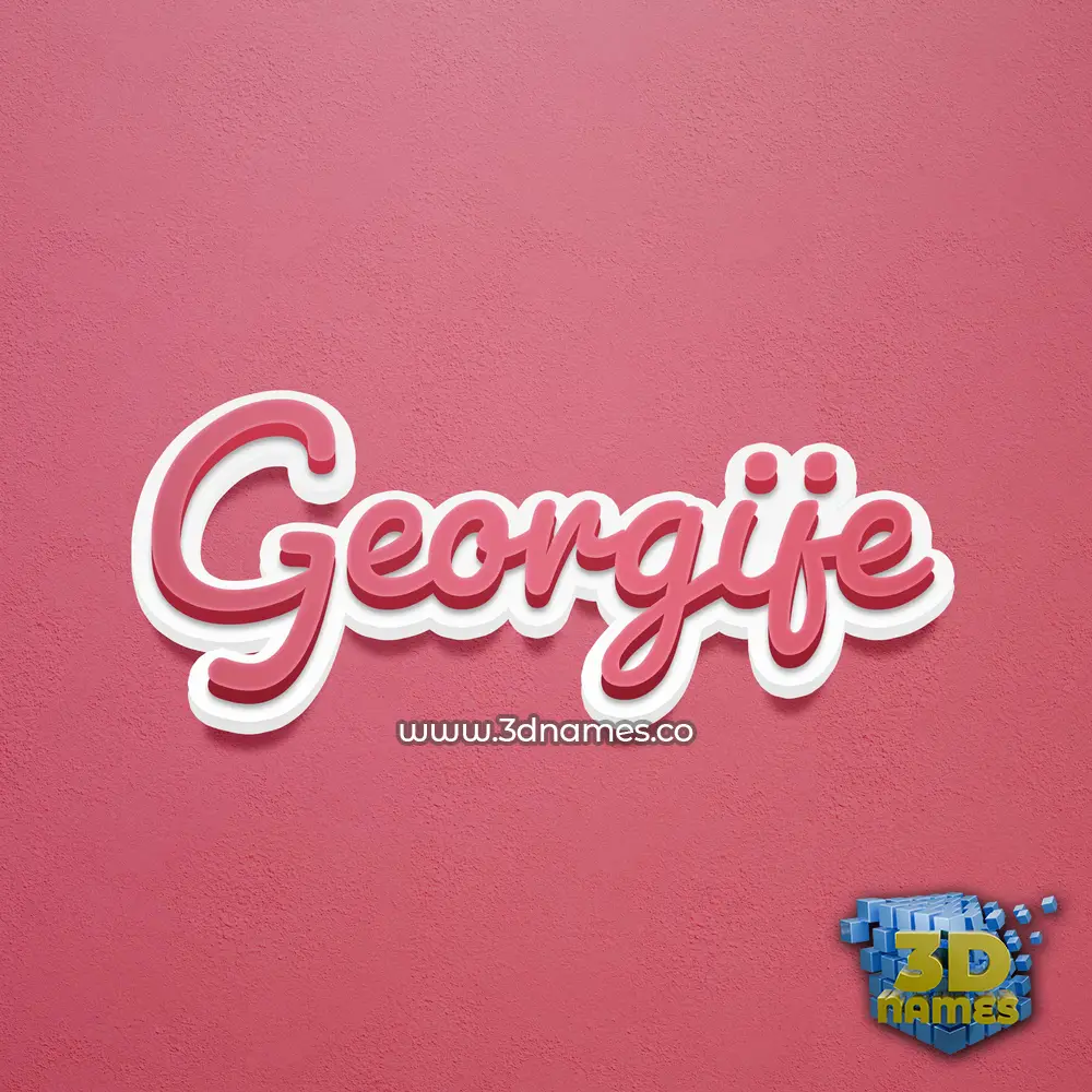 georgije in Red Scribble style - 3D name wallpaper