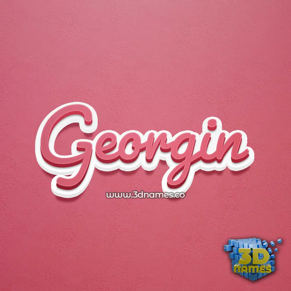 georgin in Red Scribble style - 3D name wallpaper