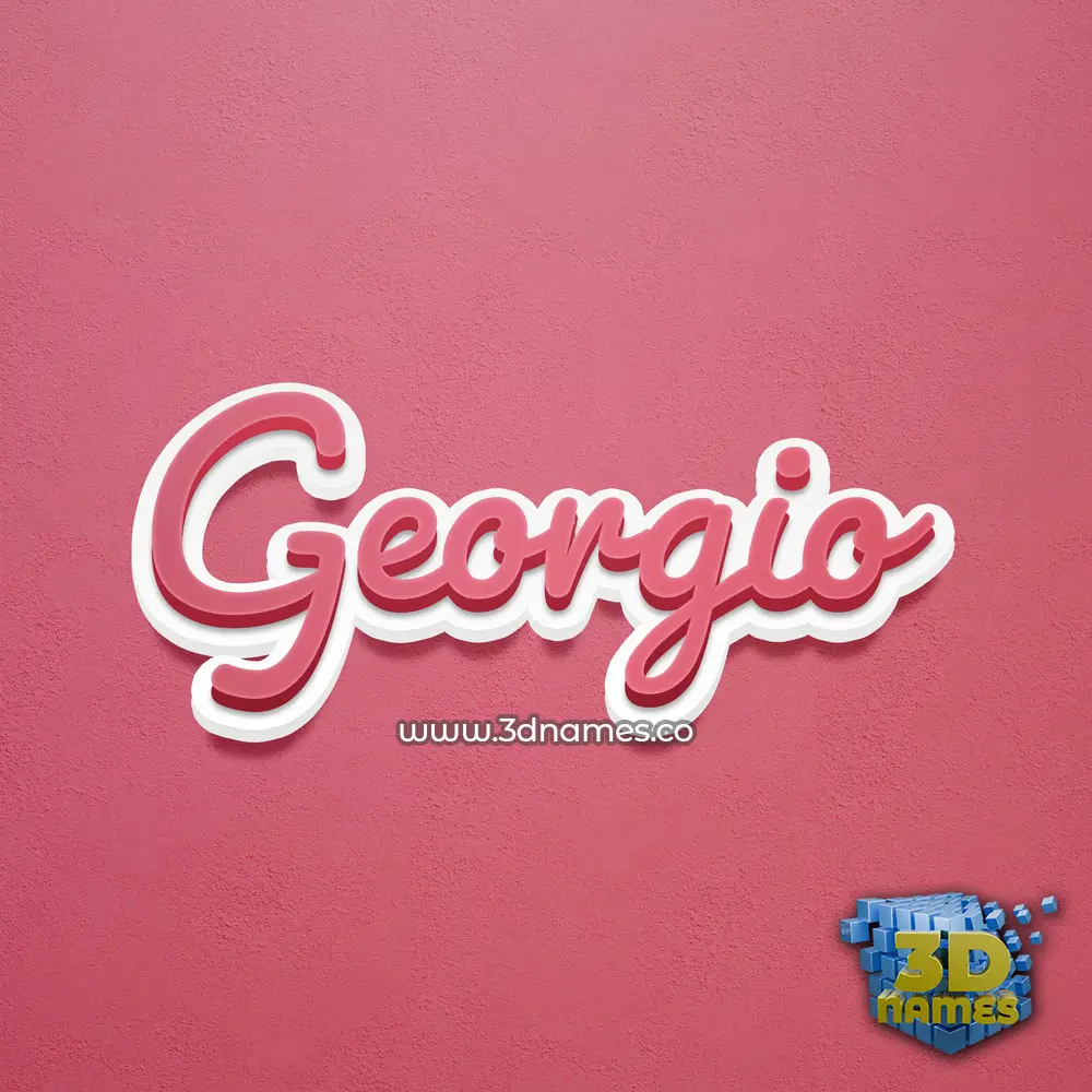 georgio in Red Scribble style - 3D name wallpaper