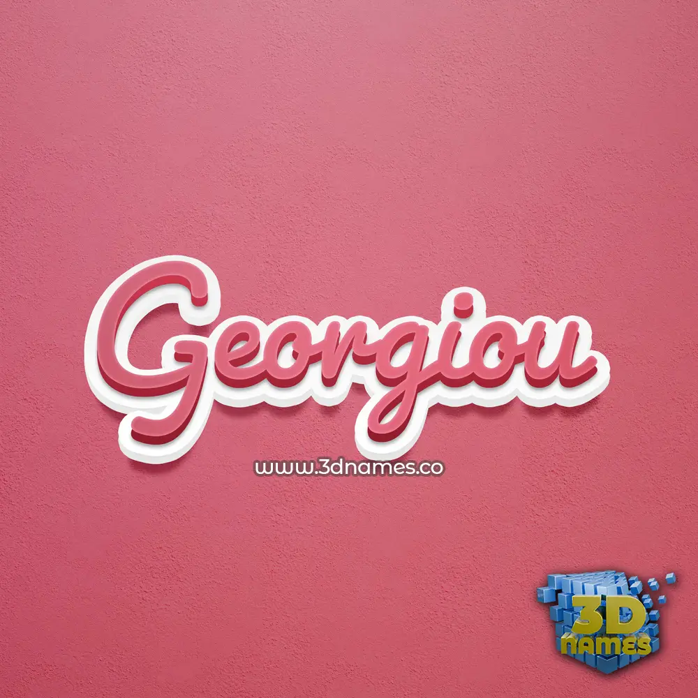georgiou in Red Scribble style - 3D name wallpaper
