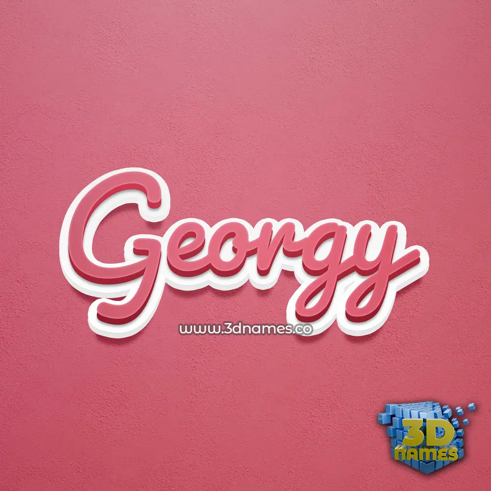 georgy in Red Scribble style - 3D name wallpaper