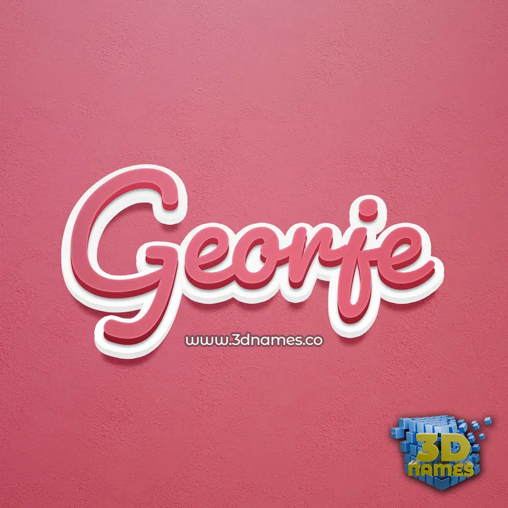 georje in Red Scribble style - 3D name wallpaper