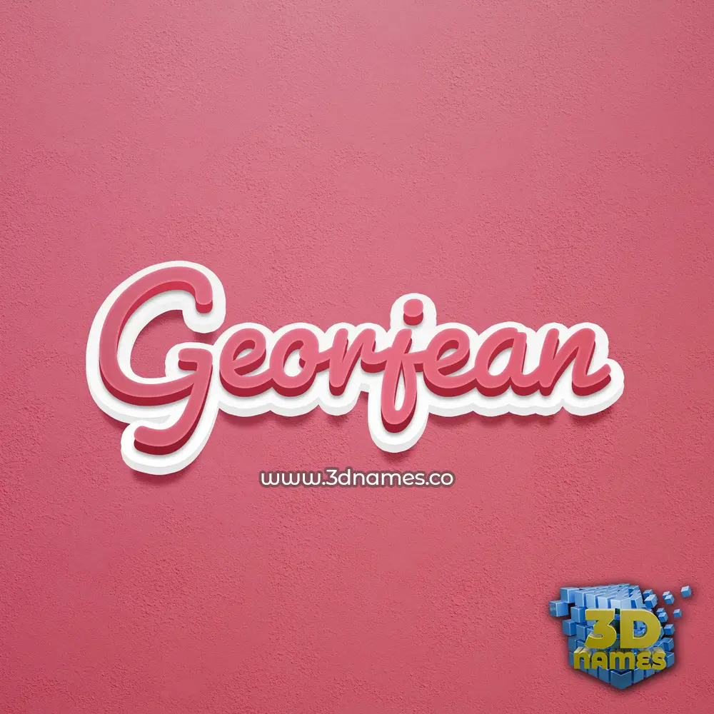 georjean in Red Scribble style - 3D name wallpaper