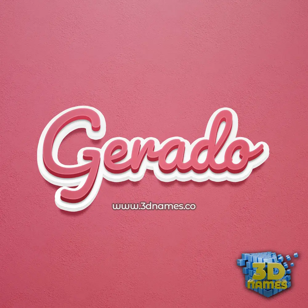 gerado in Red Scribble style - 3D name wallpaper
