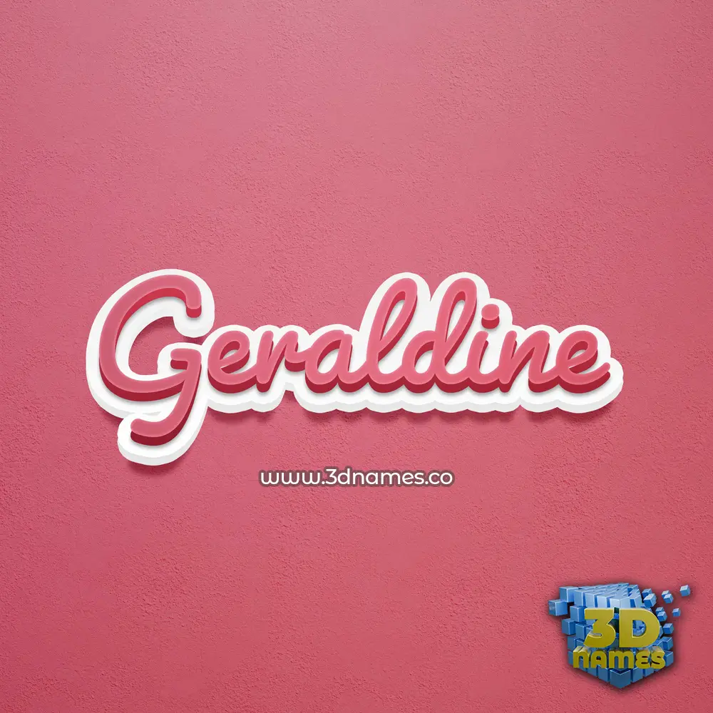 geraldine in Red Scribble style - 3D name wallpaper