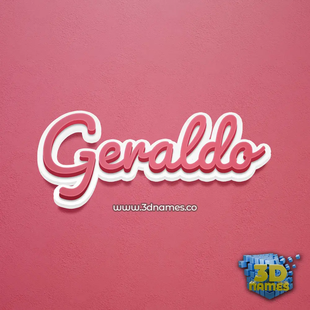 geraldo in Red Scribble style - 3D name wallpaper