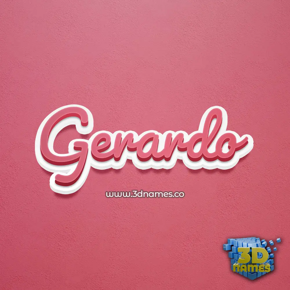 gerardo in Red Scribble style - 3D name wallpaper
