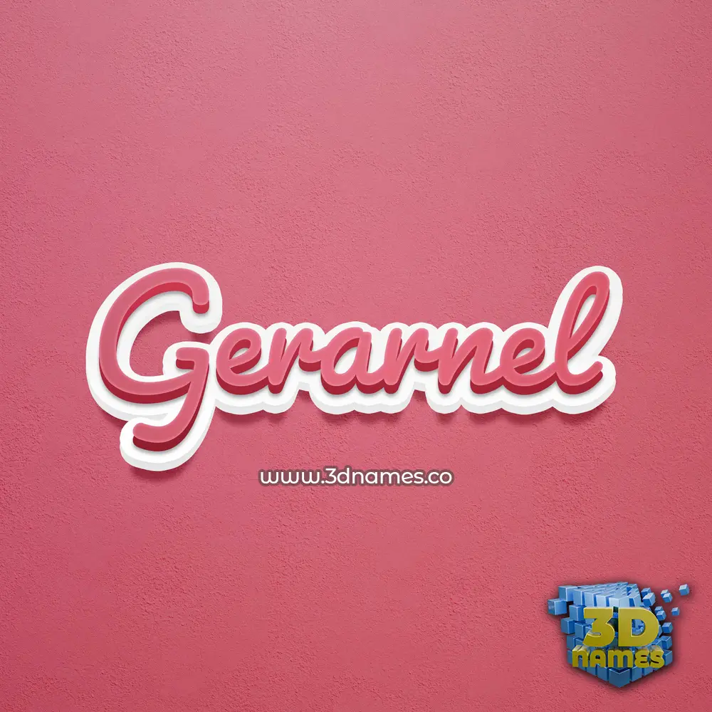 gerarnel in Red Scribble style - 3D name wallpaper