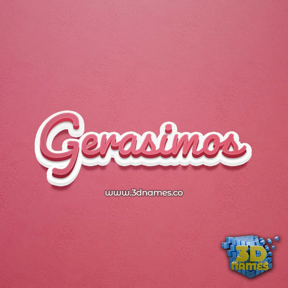 gerasimos in Red Scribble style - 3D name wallpaper