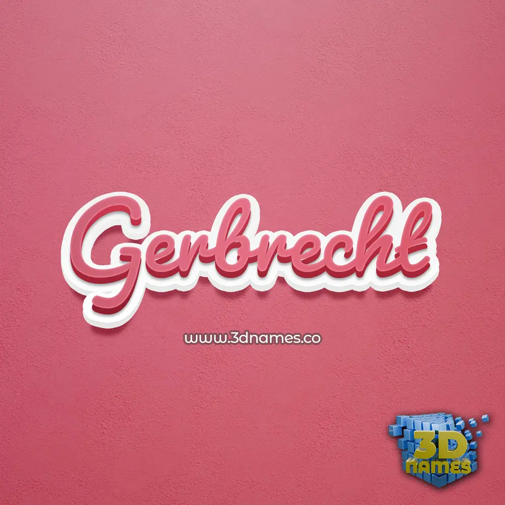 gerbrecht in Red Scribble style - 3D name wallpaper