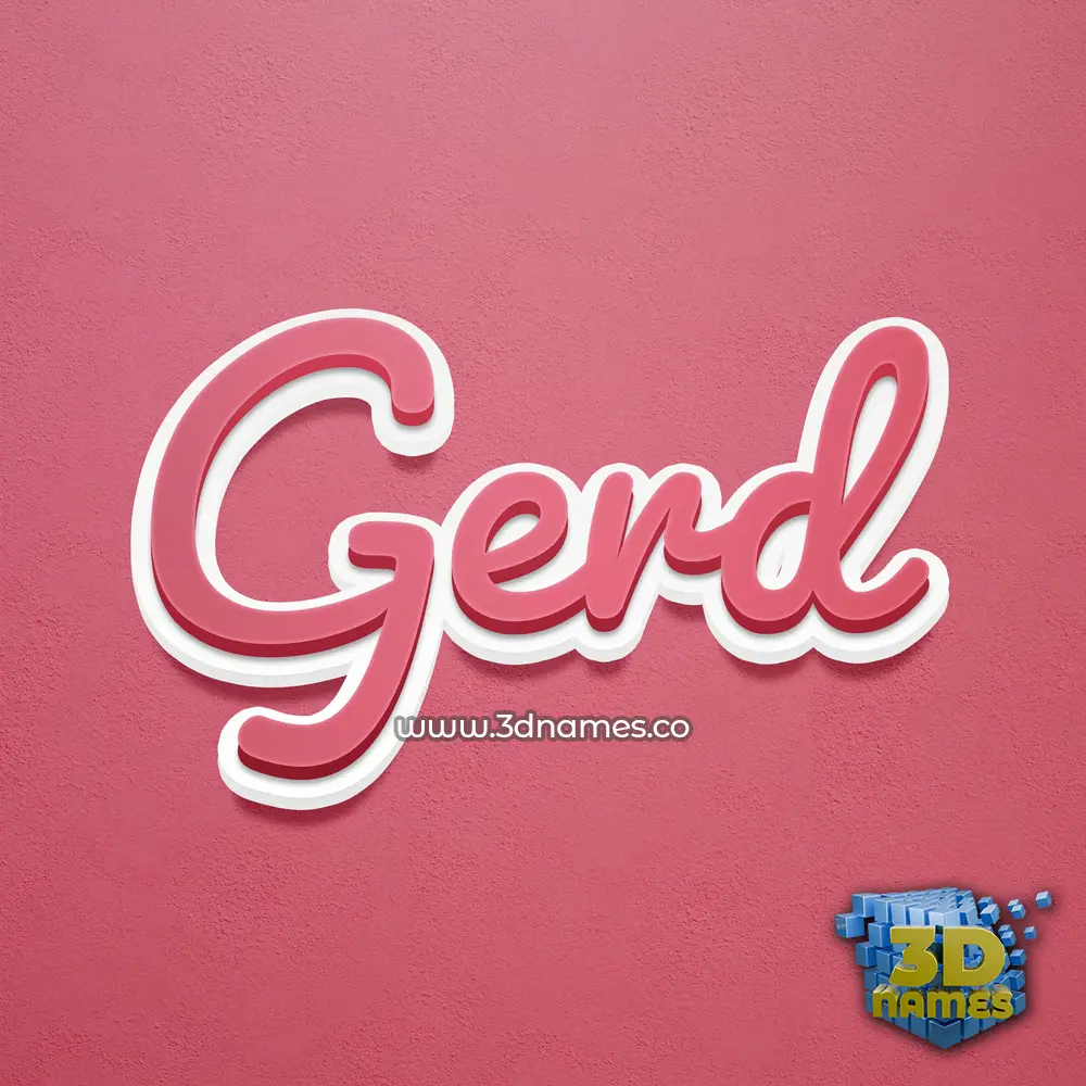 gerd in Red Scribble style - 3D name wallpaper