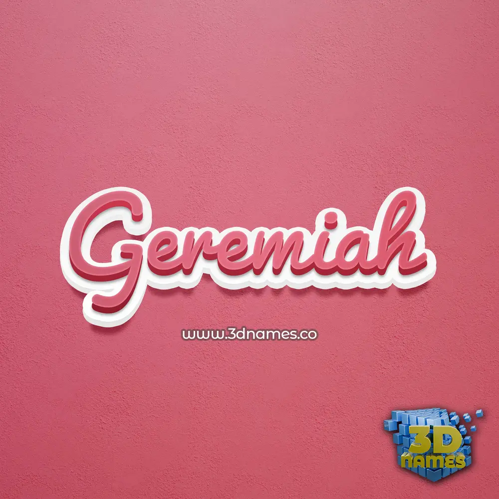 geremiah in Red Scribble style - 3D name wallpaper