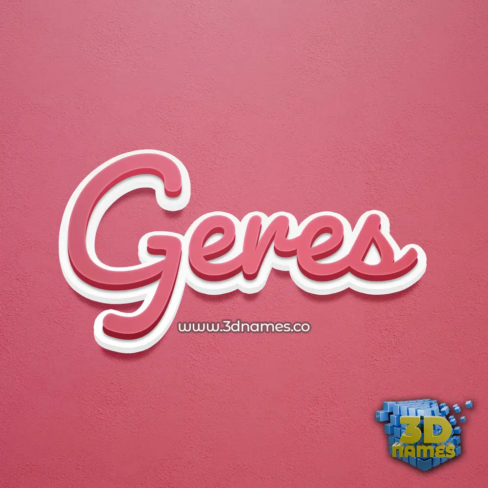 geres in Red Scribble style - 3D name wallpaper