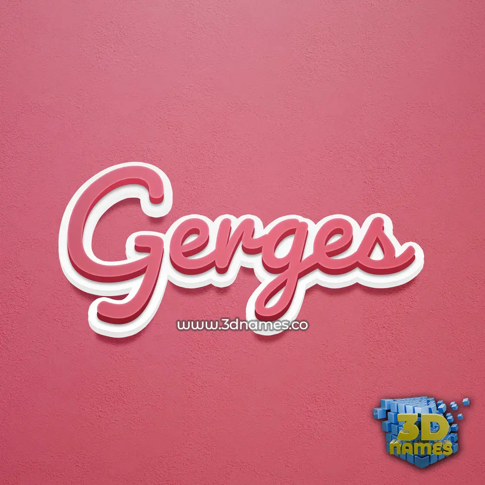 gerges in Red Scribble style - 3D name wallpaper