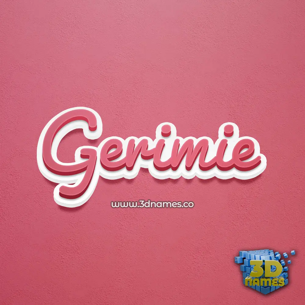gerimie in Red Scribble style - 3D name wallpaper
